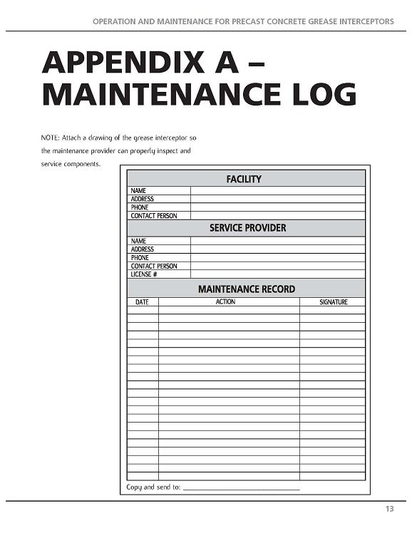 Aoppendix A Maintenance Log image