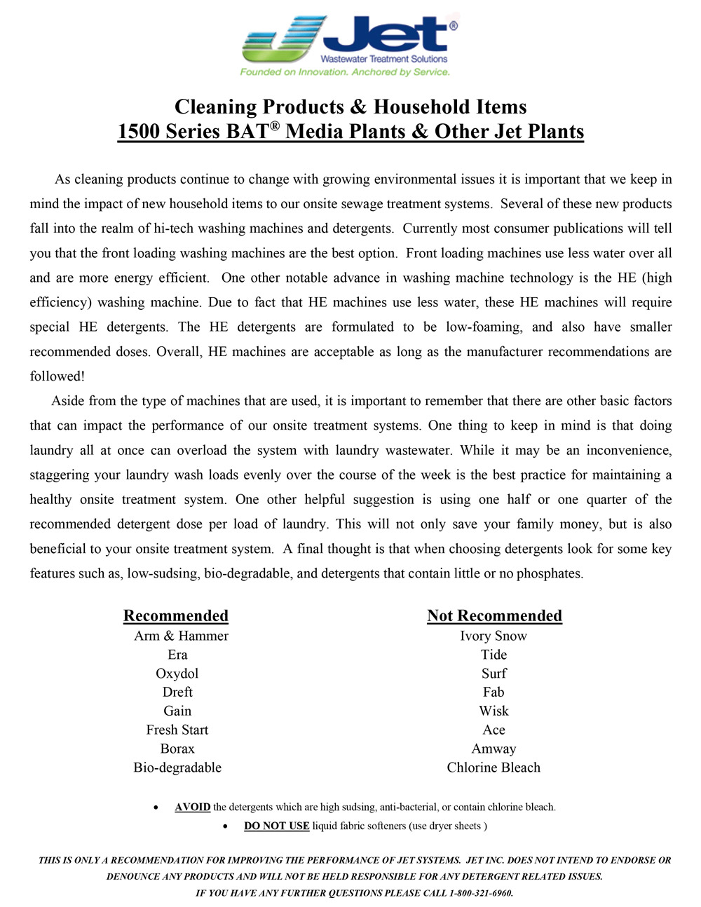 JET 1500 Series BAT Media Plants & Other Jet Plants document image